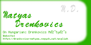 matyas drenkovics business card